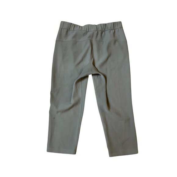 Lululemon Women On the Fly Crop Athleisure Jogger Pants Grey 10 Drawstring - Picture 6 of 9